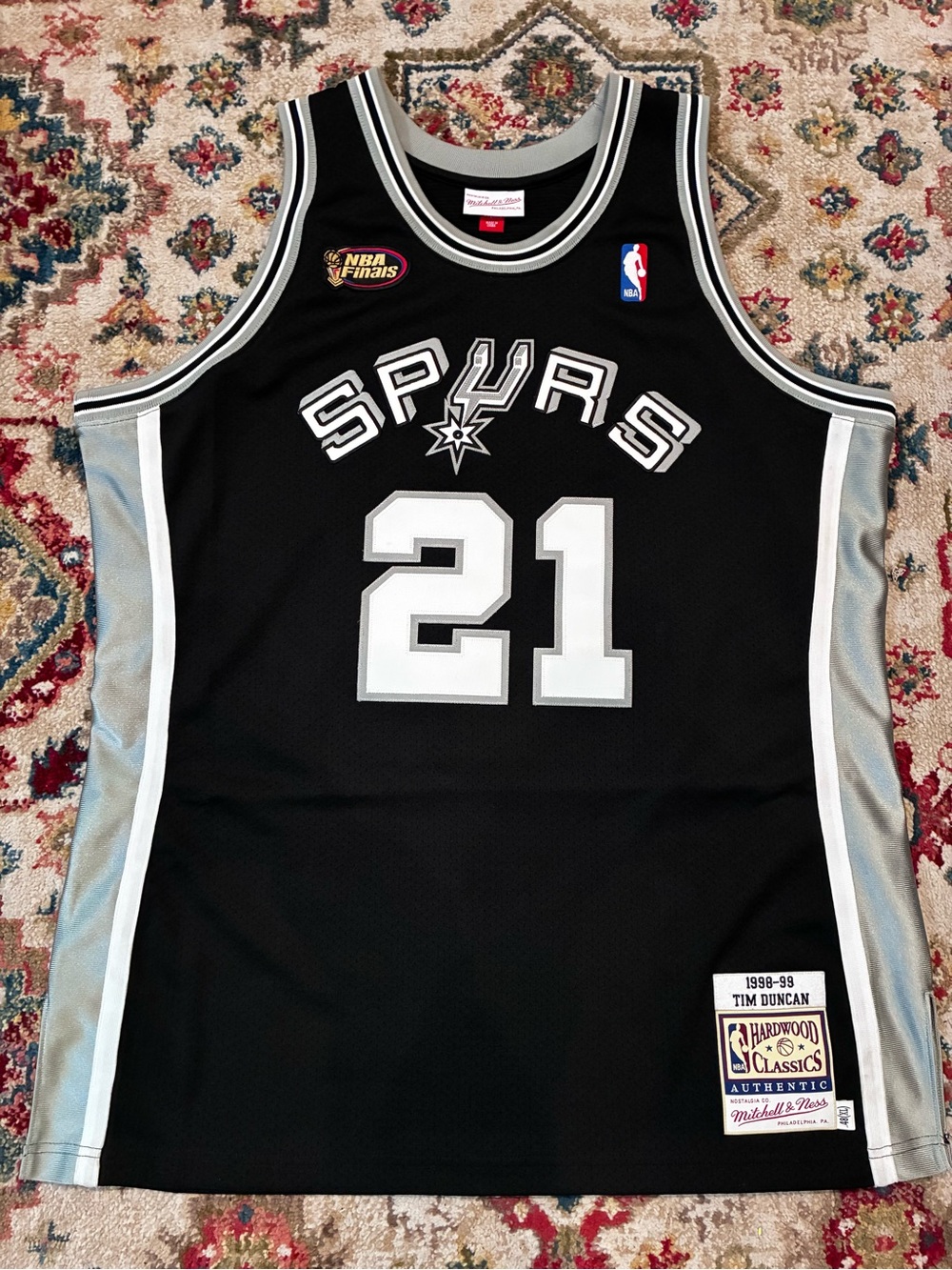 Tim Duncan San Antonio Spurs NBA Finals 1998-99 Authentic Jersey